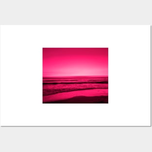 Pink Ocean Waves Posters and Art